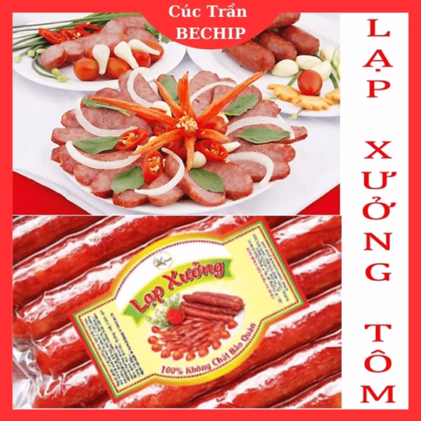 Lạp Xưởng Tôm Sóc Trăng Loại 1 Túi 500G Ctb505 - Bechip