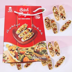Bánh Thuyền Mix Hạt Dinh Dưỡng Hộp Quà Tết - Minh Ngọc