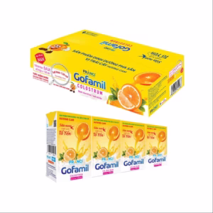 Gofamil Vị Cam Sữa Dinh Dưỡng Pha Sẵn 135Ml (10 Lốc/Thùng 40 Hộp)
