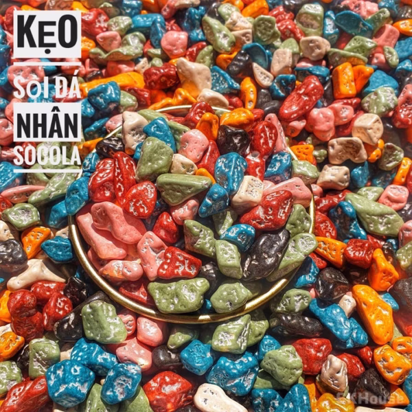Kẹo Sỏi Đá Nhân Socola Siêu Ngon 500G - Winnie House