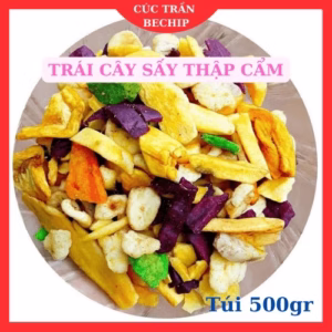 Trái Cây Sấy Thập Cẩm Đủ Vị Giòn Ngon Chuẩn Loại Ngon Tốt Cho Sức Khỏe Túi 500G Ctb637 - Bechip
