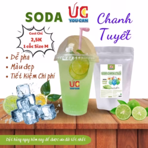 Soda Chanh Bột Hòa Tan Hương Chanh Tuyết, Nước Uống Giải Khát Có Sẵn Gas, Không Cần Siro, Thơm Ngon Túi 500Gr - Lady'S Passion