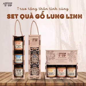 Set Quà 3 Hủ Bơ (1 Bơ Hạt Điều 210G+ 2 Bơ Đậu Phộng 210G)-Không Đường- Không Dầu- Spoon It Up