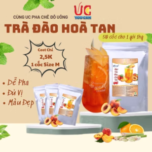 [Thùng 10Kg] Bột Trà Đào Hòa Tan Tiện Lợi, Giàu Vitamin C, Không Chứa Chất Bảo Quản U007 - Lady'S Passion