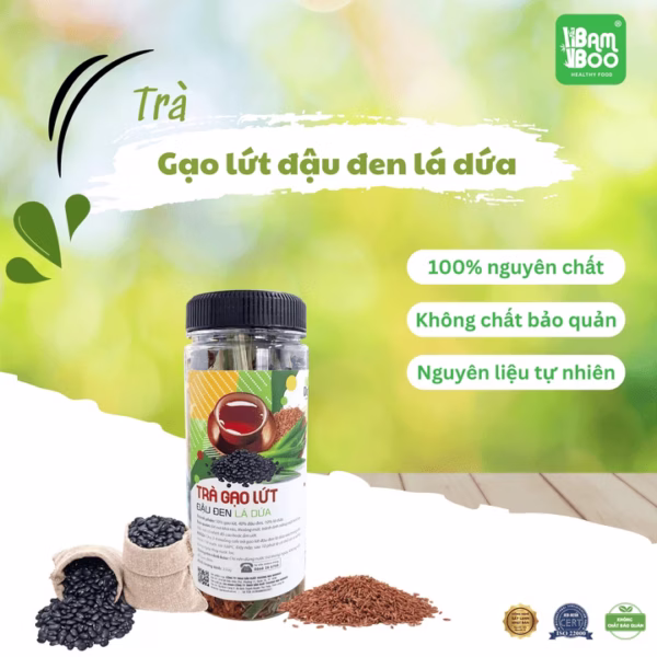 Trà Gạo Lứt Đậu Đen Lá Dứa 350G - Bamboo