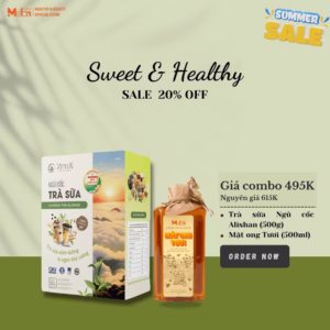 Combo_Ngũ Cốc Trà Sữa Alishan 500G & Mật Ong Tươi 500Ml_Redmelon