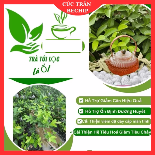 Trà Lá Ổi Giảm Cân Túi Lọc, Bay Xẹp Bụng, Thon Gọn Dáng, Set 10 Túi Ctb753 - Bechip