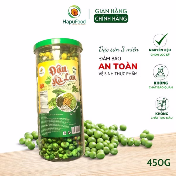 Đậu Hà Lan Mix 5 Vị Hộp 450G Thơm Ngon, Giòn Tan Đồ Ăn Vặt Cho Mẹ Và Bé D07 - Lady'S Passion
