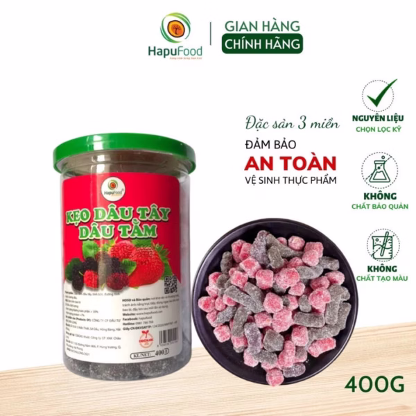 Kẹo Dâu Tây Dâu Tằm Đà Lạt Hũ 400G K02 - Lady'S Passion