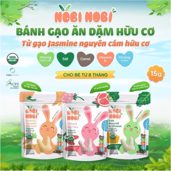 Bánh Gạo Ăn Dặm Hữu Cơ Nobi Nobi Cho Bé Từ 8 Tháng L032 - Lady'S Passion