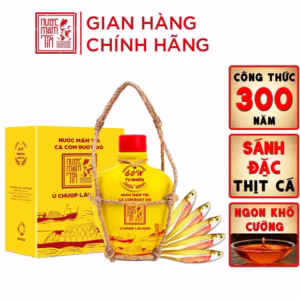 01 Bình Gốm Nước Mắm Tĩn Cá Cơm Ruột Đỏ Độ Đạm 60N 250Ml - Nước Mắm Tĩn