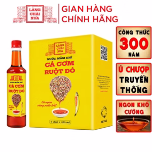 Nước Mắm Nhỉ Cá Cơm Ruột Đỏ 525Ml - Làng Chài Xưa