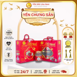 [Giỏ Mini 6 Hủ] Yến Chưng Đường Phèn Like Nest 32% Tổ Yến - Like Beauty