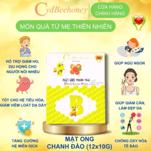 Hộp Mật Ong Chanh Đào 12X10G - Cvdbeehoney