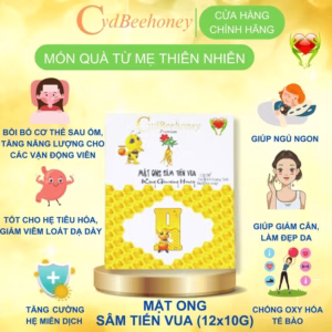 Hộp Mật Ong Sâm Tiến Vua 12X10G - Cvdbeehoney