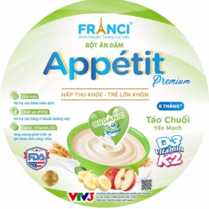 Bột Ăn Dặm Appétit- Táo Chuối Yến Mạch
