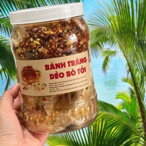 Bánh Tráng Dẻo Phơi Sương Bò Tỏi Cay: Ngon "Xỉu Up Xỉu Down" 500G - Winnie House