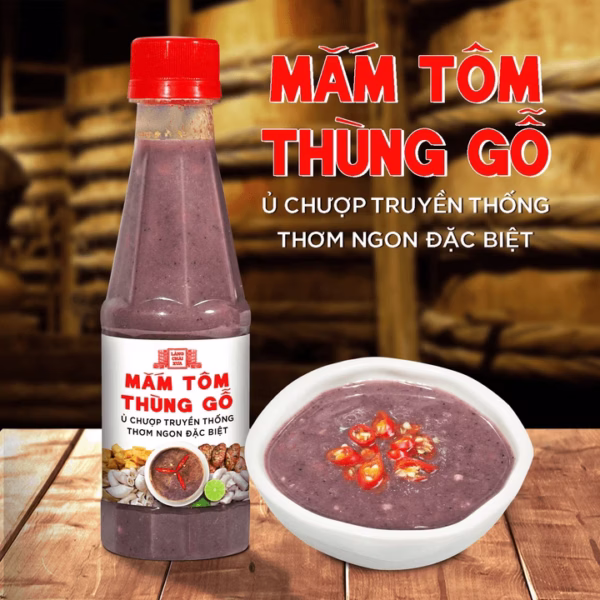 [Chai 260G] Mắm Tôm Thùng Gỗ Làng Chài Xưa Nguyên Liệu Tôm Tép Tươi, Thơm Ngon Đặc Biệt