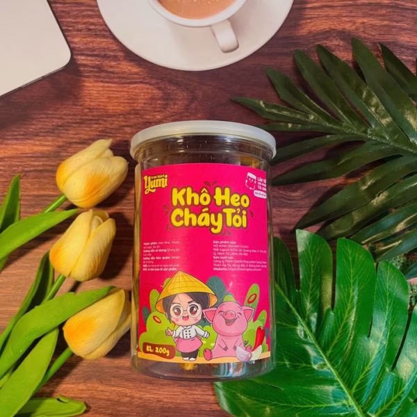 Khô Heo Cháy Tỏi Yumi Đồ Ăn Vặt Thịt Lợn Xé Sợi Tẩm Vị Thơm Ngon An Toàn Vệ Sinh