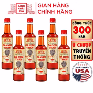 [Thùng 6 Chai] Nước Mắm Nhỉ Cá Cơm Than 525Ml - Làng Chài Xưa