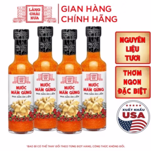 [Combo 4 Chai] Nước Mắm Gừng Tỏi Ớt 300G - Làng Chài Xưa