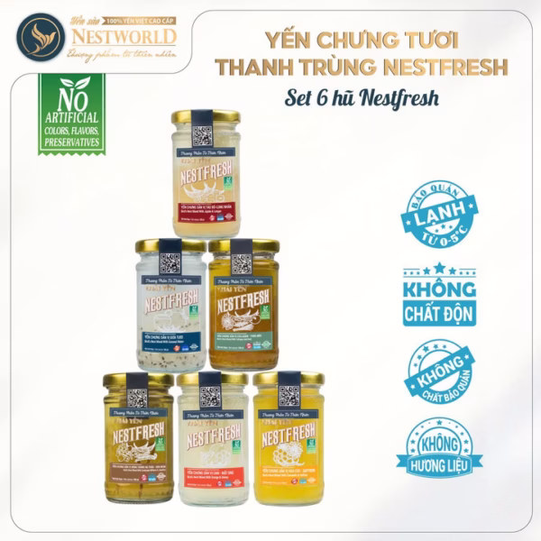 [Hỏa Tốc Hcm] Set 6 Yến Chưng Tươi Thanh Trùng Nestfresh 100Ml (10Gram Yến Tươi) - Đủ 6 Vị
