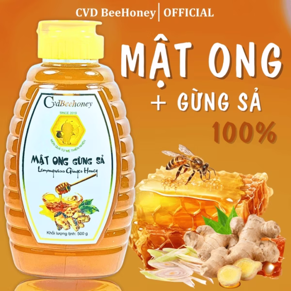Mật Ong Gừng Sả 500G - Cvdbeehoney