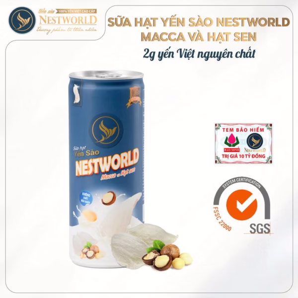 [1 Lon] Sữa Hạt Yến Sào Nestworld Macca Và Hạt Sen
