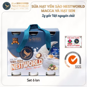 [Set 6 Lon] Sữa Hạt Yến Sào Nestworld Macca Và Hạt Sen