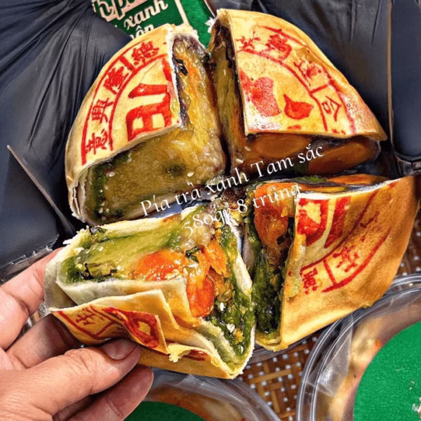 Bánh Pía Tam Sắc 3 Vị Trà Xanh – Khoai Môn – Đậu Xanh 580G - Winnie House
