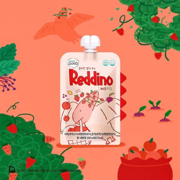 Nước Ép Trái Cây Nhiệt Đới Tinh Khiết Reddino 100Ml - Organic Dino