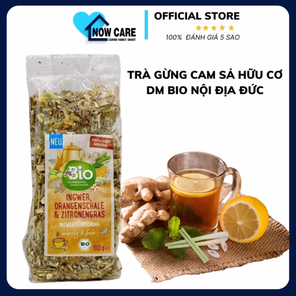 Trà Gừng Cam Sả Hữu Cơ Giảm Ho, Giải Cảm 100G - Bio