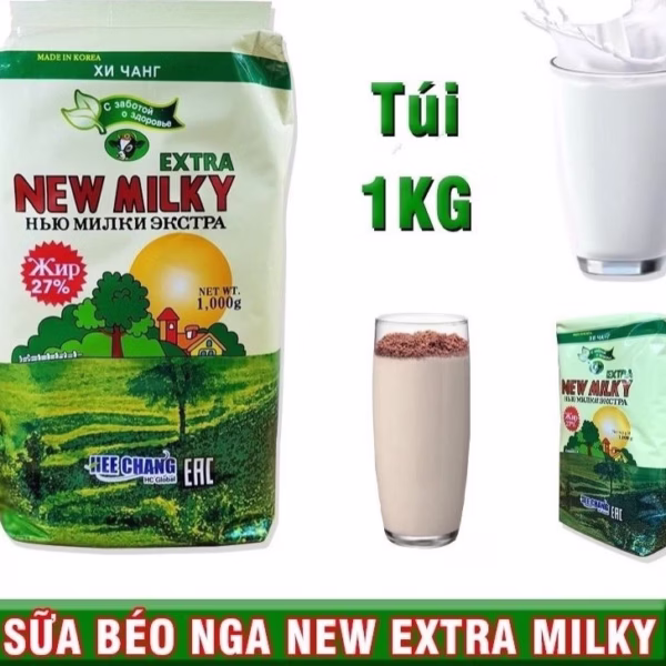 Sữa Béo Nga New Extra Milky -1Kg - Túi - Nga