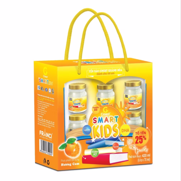 Lốc Cinest 25% Kid Smart Hương Cam - Franci