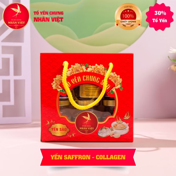 [2 Lốc Tặng 1 Hũ] Lốc 6 Hũ Yến 30% Yến Saffron Collagen Nhân Việt Hũ 70Ml - Nhân Việt