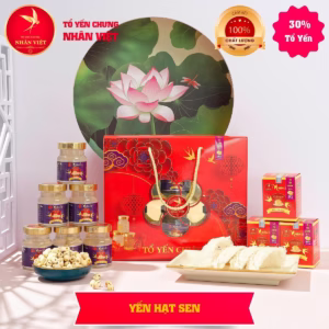 Lốc 6 Hũ Yến Sào 30% Yến Chưng Hạt Sen Nhân Việt Hũ 70Ml - Nhân Việt