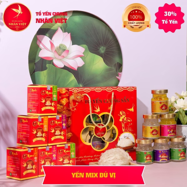 Lốc 6 Hũ Yến Sào 30% Yến Chưng Mix Đủ Vị Nhân Việt Hũ 70Ml - Nhân Việt