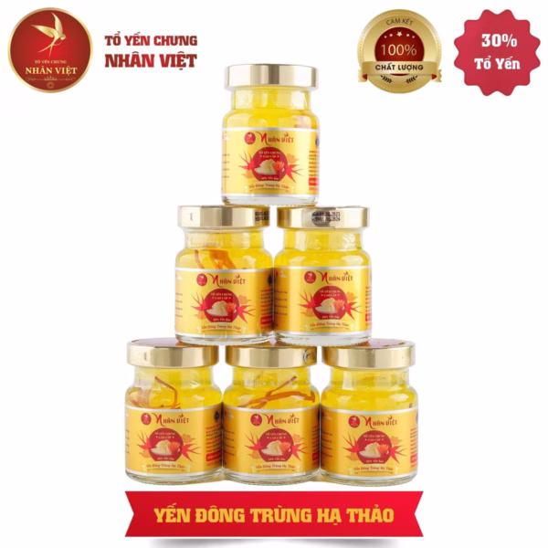 [10 Hũ Tặng 1] Yến Sào 30% Yến Chưng Đông Trùng Hạ Thảo Nhân Việt Hũ 70Ml Mua 10 Hũ Tặng 1 Hũ- Nhân Việt