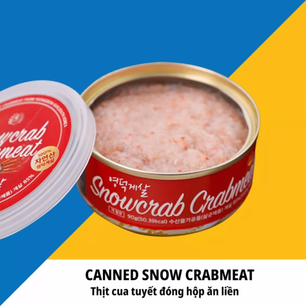 Thịt Cua Tuyết Đóng Hộp Canned Crabmeat Snowcrab 90G - Genuine