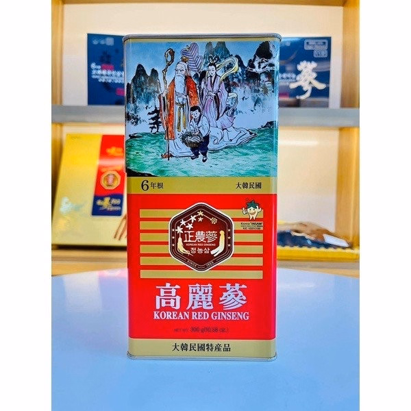Sâm Khô Hàn Quốc Hộp Thiếc Nguyên Củ 6 Năm Tuổi Chính Hãng Hộp 150G - 300G - Ginseng - Ảnh 2