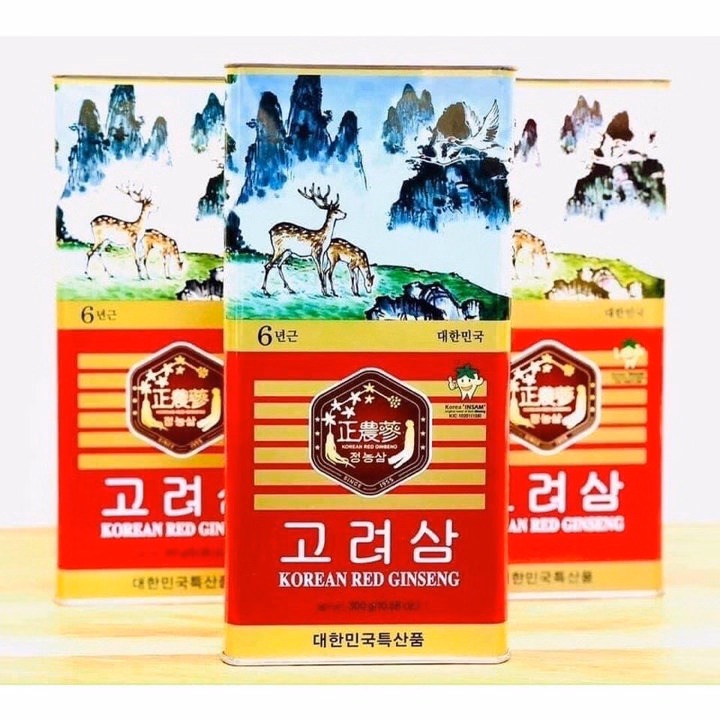Sâm Khô Hàn Quốc Hộp Thiếc Nguyên Củ 6 Năm Tuổi Chính Hãng Hộp 150G - 300G - Ginseng - Ảnh 5