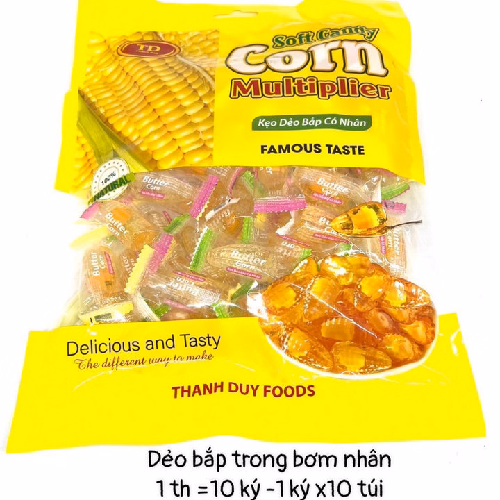 Kẹo Bắp Dẻo Có Nhân, Kẹo Bắp Dẻo Các Loại - Túi 1 Kg Or 500G - Minh Ngọc - Ảnh 4