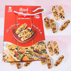 Bánh Thuyền Mix Hạt Dinh Dưỡng Hộp Quà Tết - Minh Ngọc