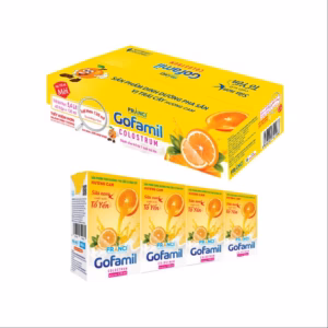 Gofamil Vị Cam Sữa Dinh Dưỡng Pha Sẵn 135Ml (10 Lốc/Thùng 40 Hộp)
