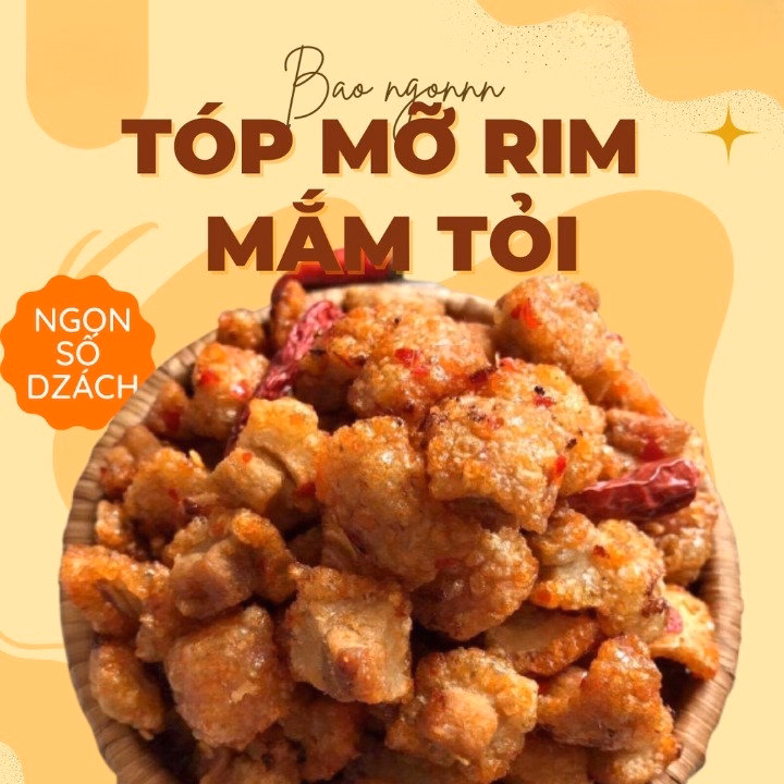 Tóp Mỡ Rim Nước Mắm Tỏi Ớt Đậm Đà Lạ Miệng 300G - Winnie House