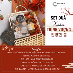 [Set Quà Tết Cao Cấp 2024] Xuân Thịnh Vượng - Quà Tết Cao Cấp Cho Người Thân, Bạn Bè, Doanh Nghiệp - Chava