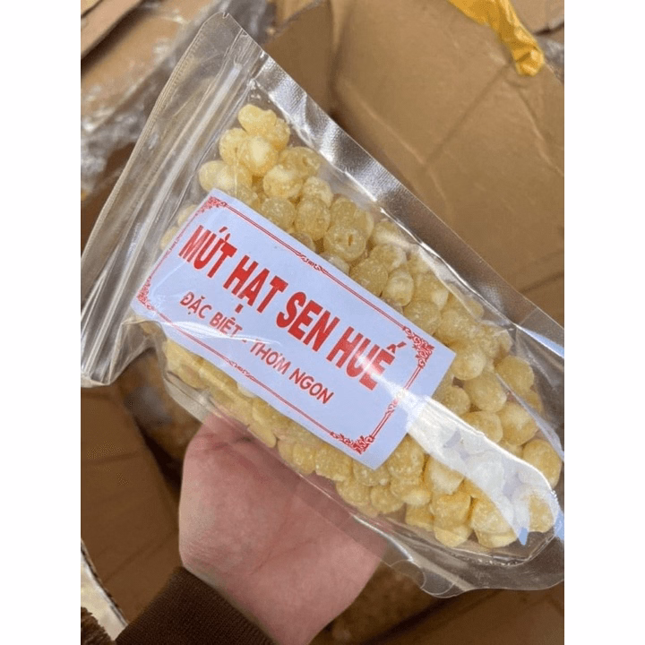 Mứt Hạt Sen Huế Ít Đường Thơm Ngon, Bùi, Ngọt Thanh 500G Ctb616 - Bechip - Ảnh 11