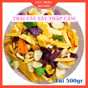 Trái Cây Sấy Thập Cẩm Đủ Vị Giòn Ngon Chuẩn Loại Ngon Tốt Cho Sức Khỏe Túi 500G Ctb637 - Bechip