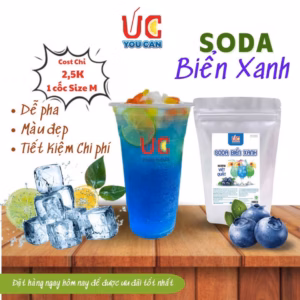 Soda Biển Xanh Bột Hòa Tan Hương Việt Quất, Nước Uống Giải Khát Có Gas, Không Cần Siro, Thơm Ngon Túi 500Gr - Lady'S Passion