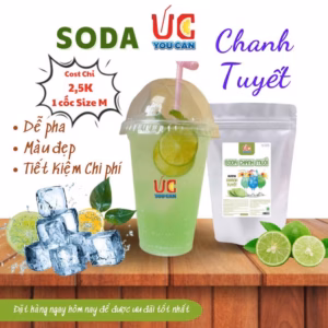 Soda Chanh Bột Hòa Tan Hương Chanh Tuyết, Nước Uống Giải Khát Có Sẵn Gas, Không Cần Siro, Thơm Ngon Túi 500Gr - Lady'S Passion